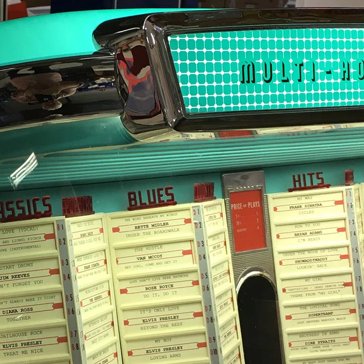 1958 AMI I 200 Vinyl Jukebox Selector Wheel Version with Spearmint Trim - Image 21