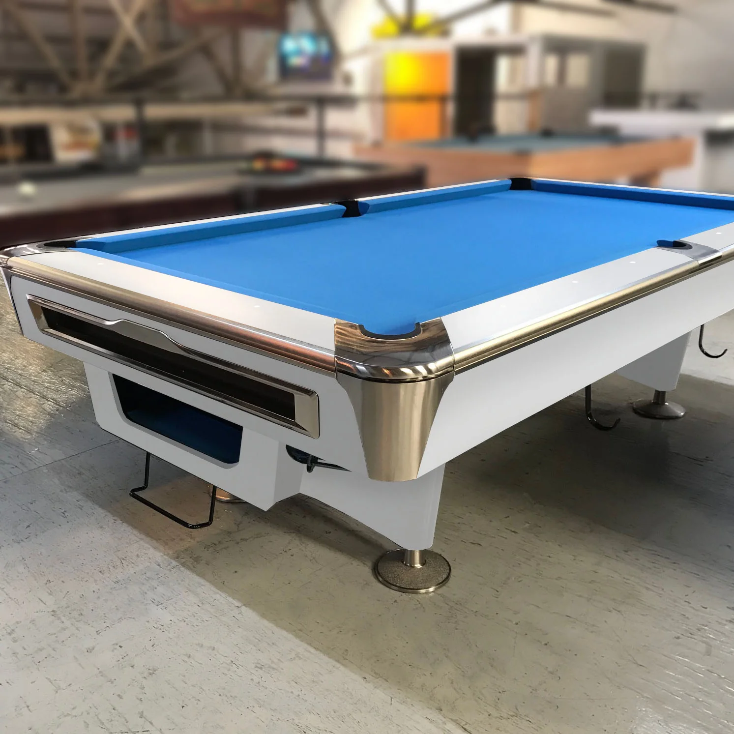 Proline 8ft American Pool Table White Deluxe