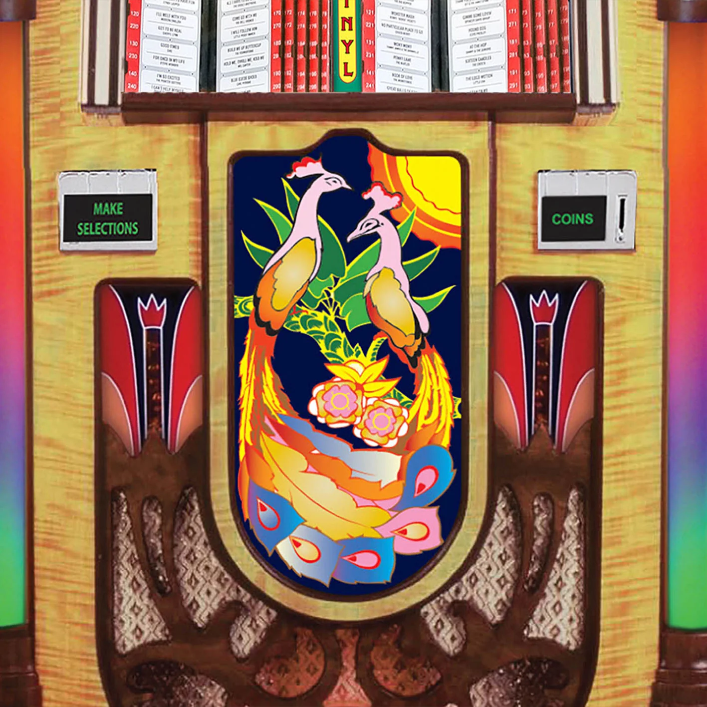 Rock-Ola Peacock Vinyl 45 Bubbler Jukebox with Bluetooth - Image 4
