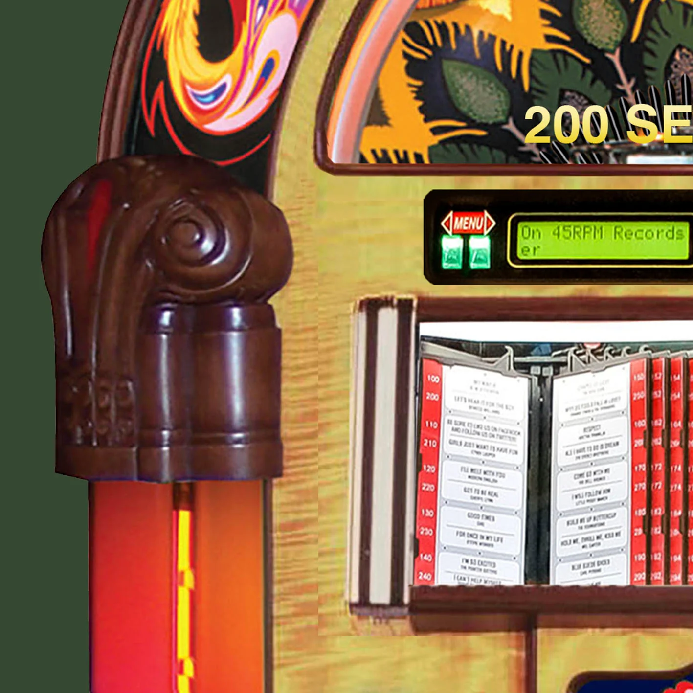 Rock-Ola Peacock Vinyl 45 Bubbler Jukebox with Bluetooth - Image 6
