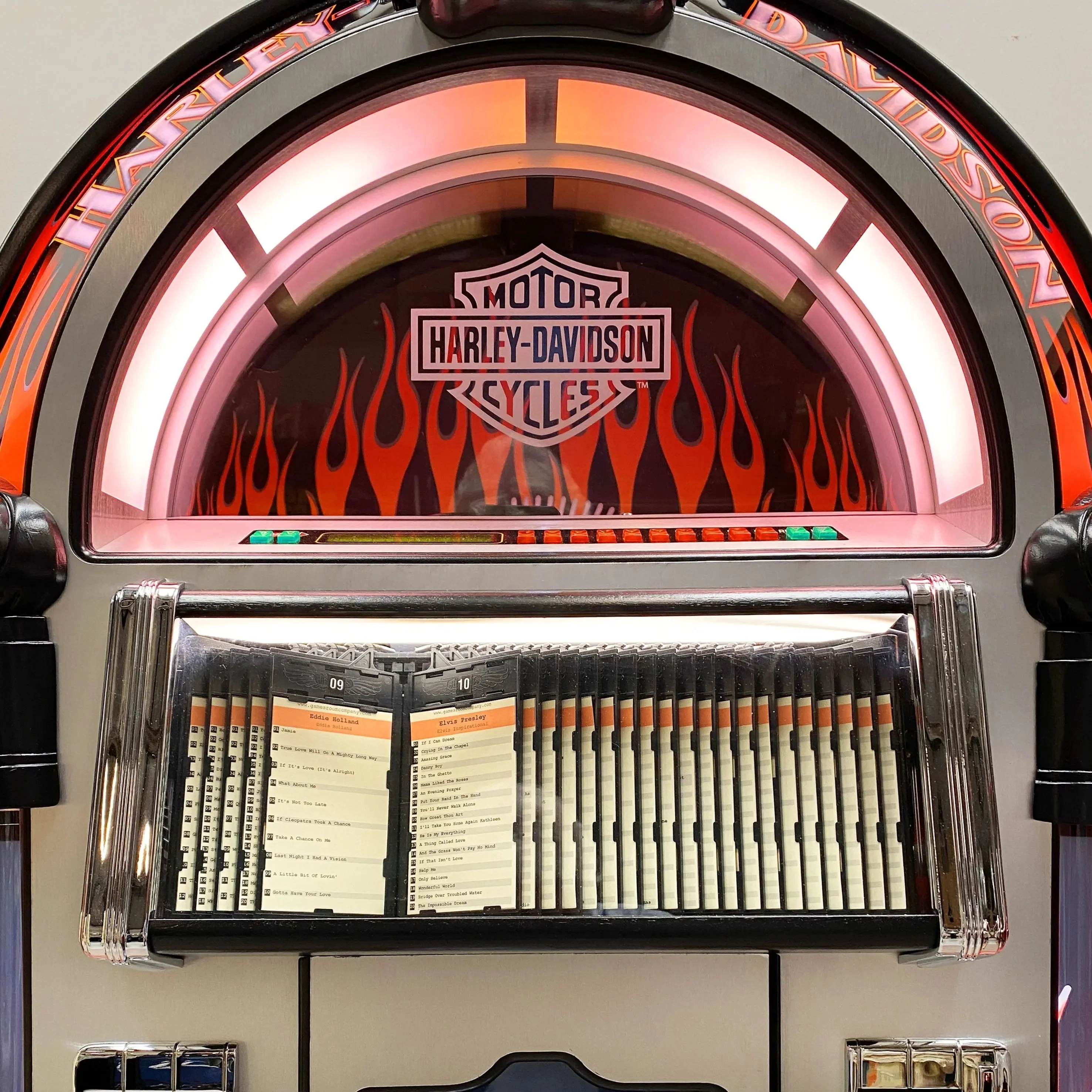 Rock-Ola Harley-Davidson Flames CD Jukebox in Aluminium with Bluetooth - Image 12