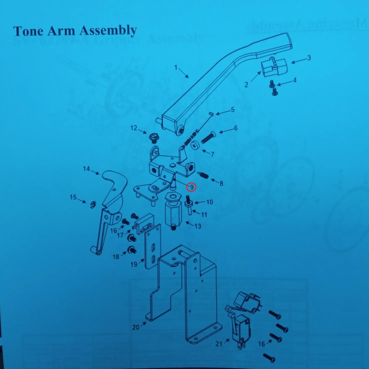 Tone Arm Pivot Bracket Assy - Image 3